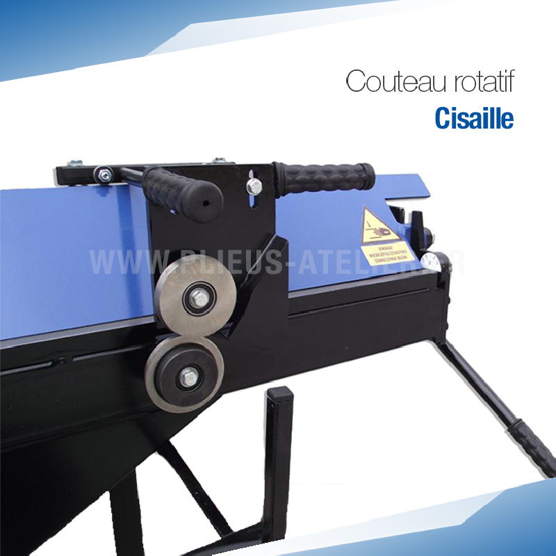 Cisaille (couteau rotatif) pour plieuse d'atelier