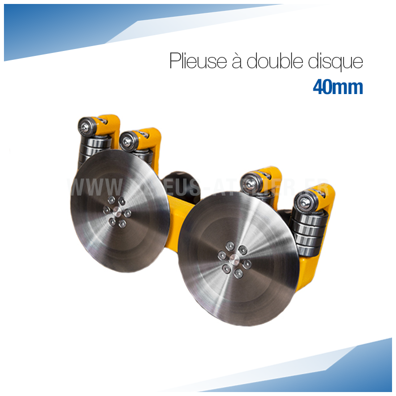 Plieuse double disque manuelle 40 mm