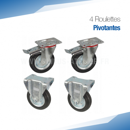 Lot De 4 Roues En Nylon Usiné 50mm - Roulements 30mm Largeur 10mm Diamètre Pour Portes Coulissantes