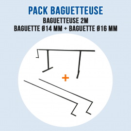 Pack Baguetteuse à métal et Zinc - Ourlet de 14 mm et 16 mm