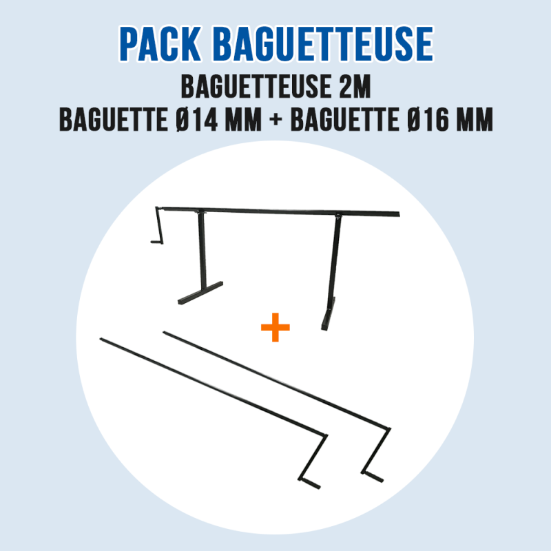 Pack Baguetteuse à métal et Zinc - Ourlet de 14 mm et 16 mm