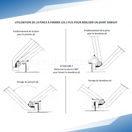 Pince pour plier la tôle à la main, pinces pour plier droit. Outil manuel  pour pliage de tôles, pinces pour plier les tôles. Outil pour aplatir  (courbé). : : Bricolage