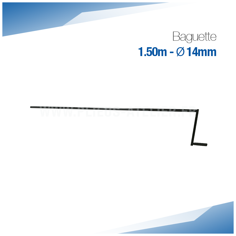 Baguette 150 cm à métal et Zinc - Ourlet de 14 mm