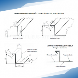 Pince à fermer les 2 plis 210 mm - Sorex Technic