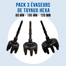 Pack 3 évaseurs de tuyaux HEXA - SOREX TECHNIC