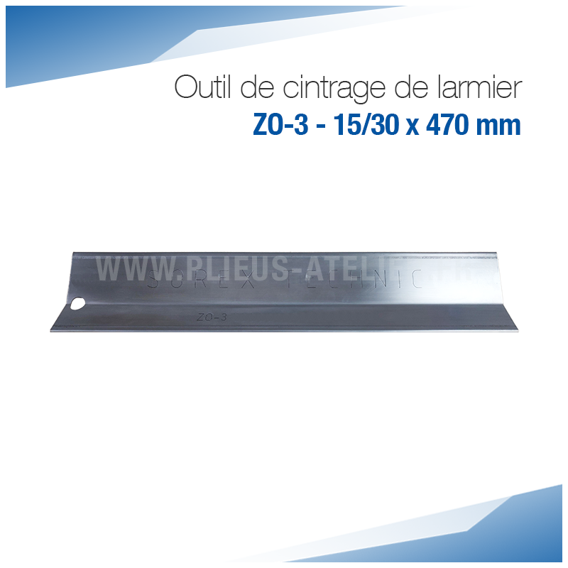 Outil de cintrage de larmier ZO-3 - 15/30 x 470 mm - SOREX TECHNIC