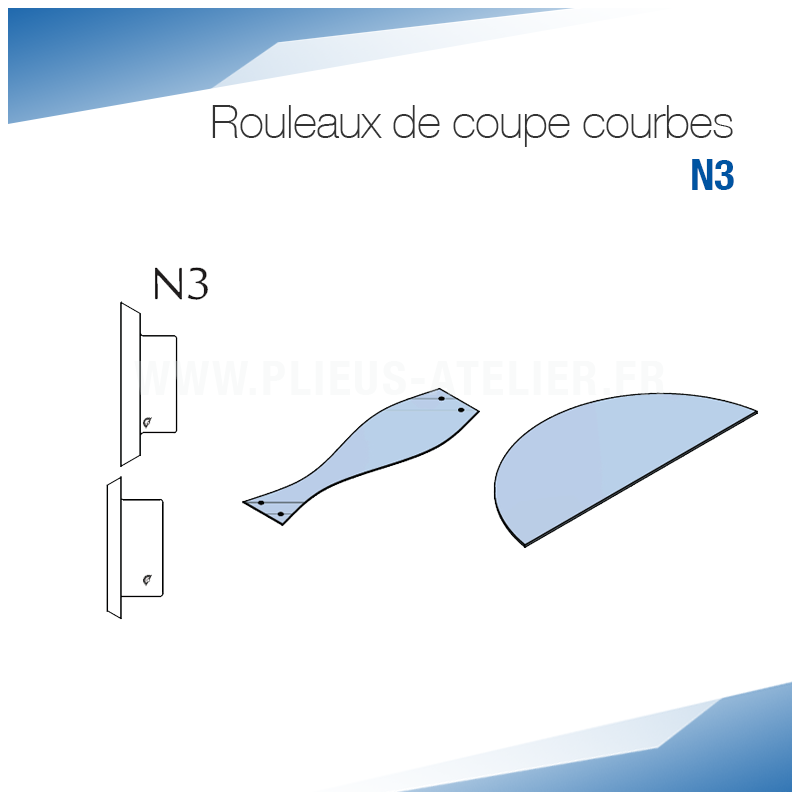 Rouleaux de coupe courbe N3 pour bordeuse moulureuse - SOREX TECHNIC
