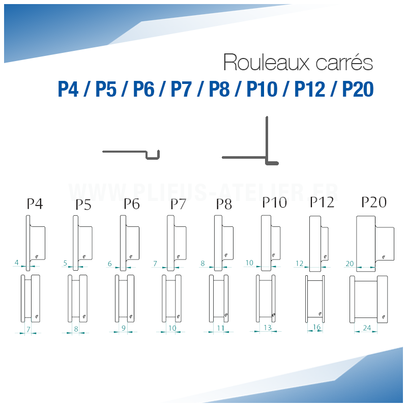 Rouleaux carrés P pour bordeuse moulureuse - SOREX TECHNIC