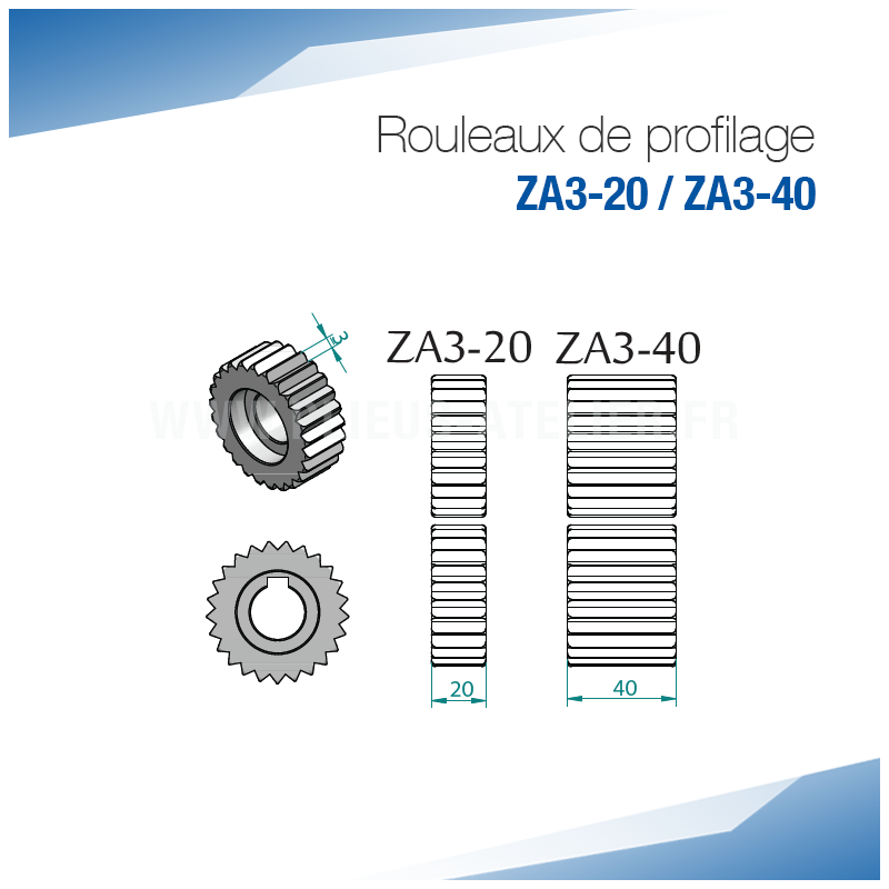 Rouleaux de profilage ZA3 pour bordeuse moulureuse - SOREX TECHNIC