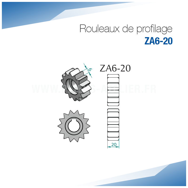 Rouleaux de profilage ZA6-20 pour bordeuse moulureuse - SOREX TECHNIC