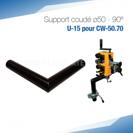Support coudé U-15 - ø50 - 90º pour CW-50.70