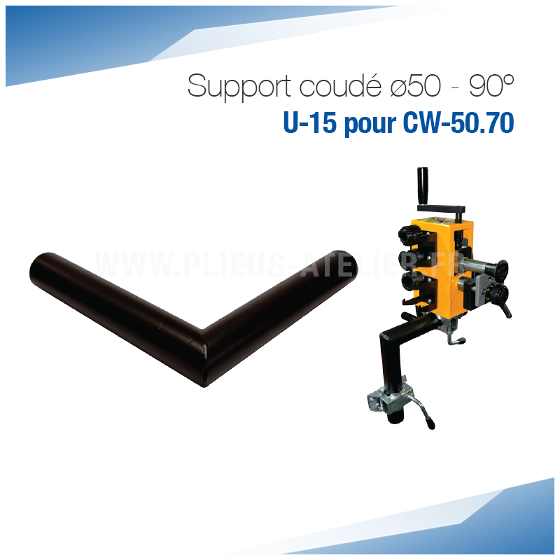 Support coudé U-15 - ø50 - 90º pour CW-50.70