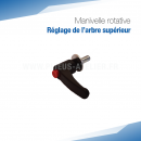 Manivelle rotative pour bordeuse moulureuse