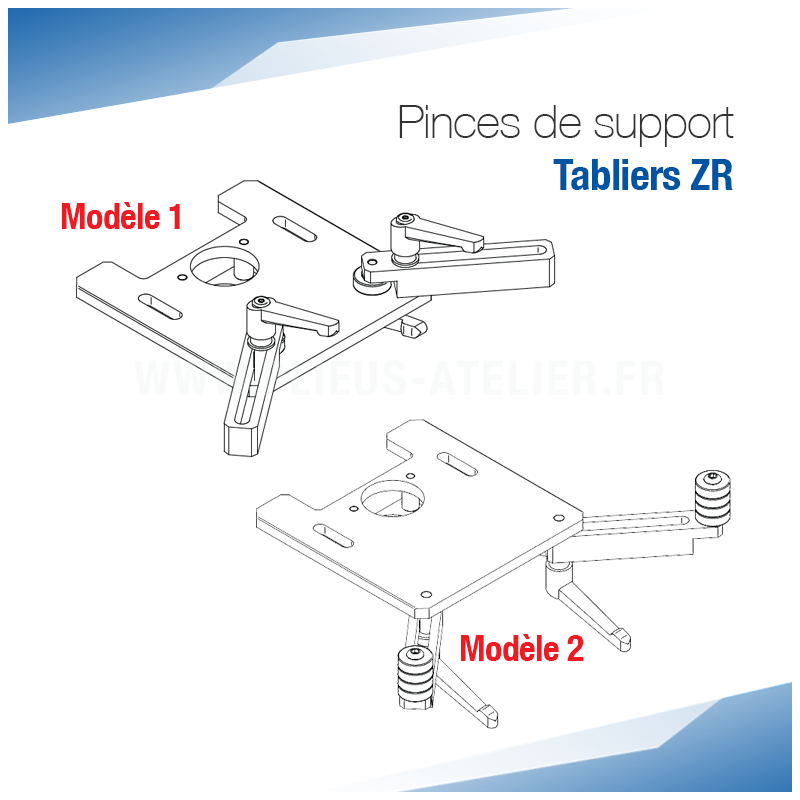 Pinces de support pour tabliers ZR - SOREX TECHNIC