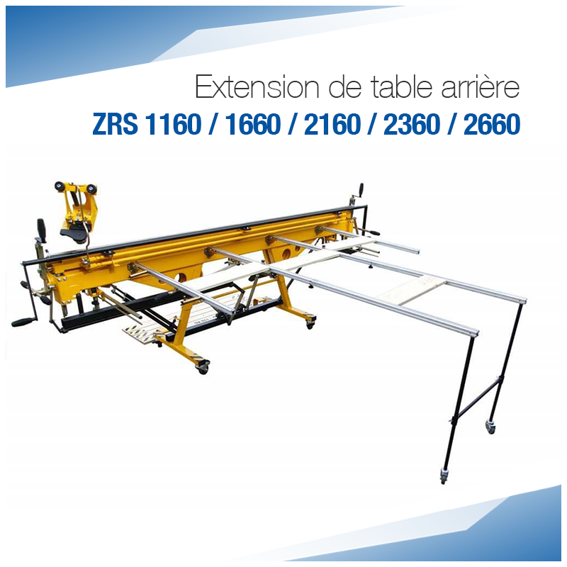 Extension de table arrière pour plieuse ZRS 1160 / 1660 / 2160 / 2360 / 2660