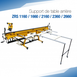 Support de table arrière pour plieuse ZRS 1160 / 1660 / 2160 / 2360 / 2660