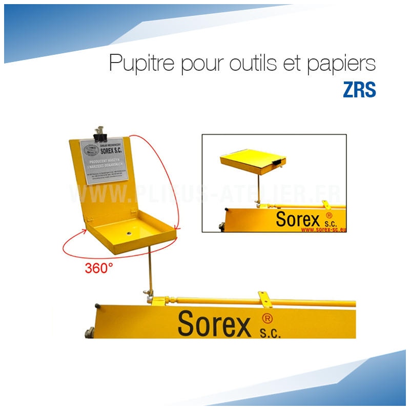 Pupitre pour outils et papiers pour plieuse ZRS