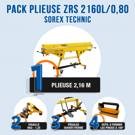 Pack couvreur ZRS 2160/0,80 - 4 accessoires - SOREX TECHNIC