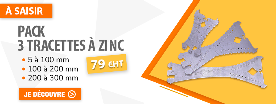 Pack 3 tracettes zinc